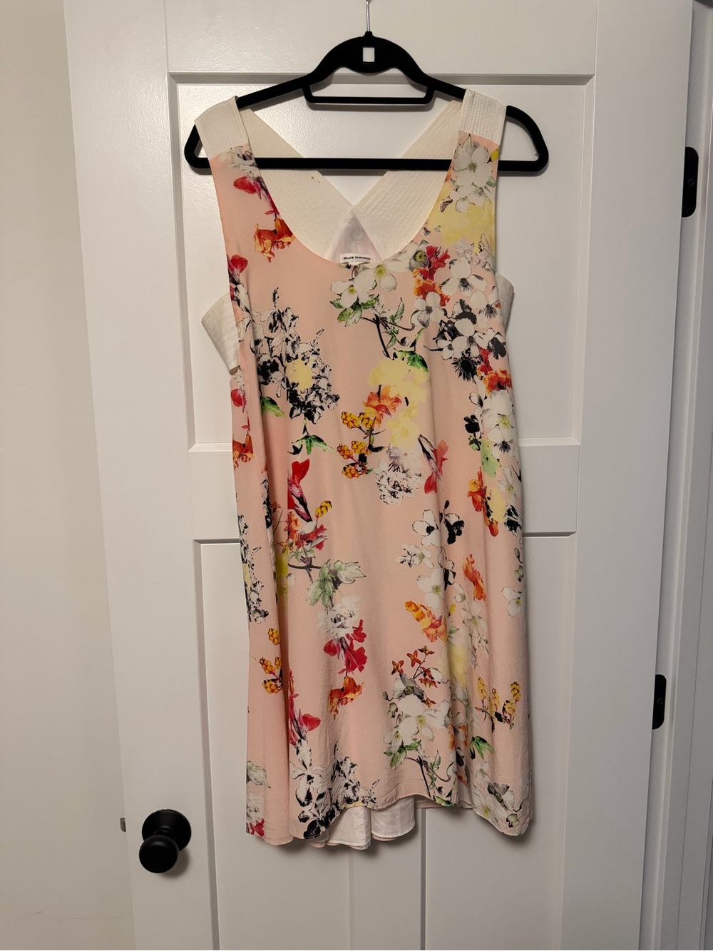 Club Monaco Pink Floral V-Back Dress
